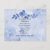 Blaue Rose Hochzeitstag Ankündigungspostkarte (Vorderseite)