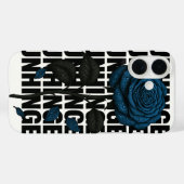 Blaue Rose-Ikonen-Designerube Case-Mate iPhone Hülle (Rückseite (Horizontal))