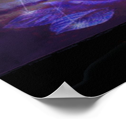 Blaue Rose im Sky Poster (Ecke)