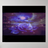 Blaue Rose im Sky Poster (Vorne)