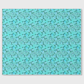 Blaue Rose in einer glänzenden Dusche Geschenkpapier (Flach)