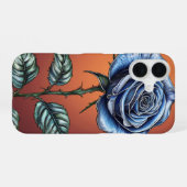 Blaue Rose iPhone 16 Hülle (Rückseite (Horizontal))