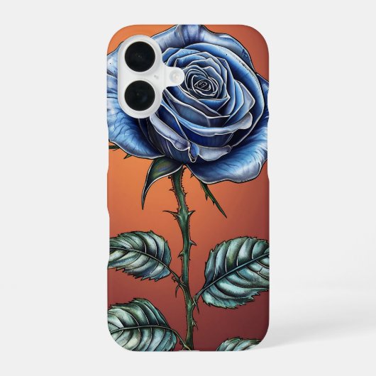 Blaue Rose iPhone 16 Hülle (Rückseite)