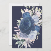 Blaue Rose Islamische Hochzeit Einladung (Rückseite)