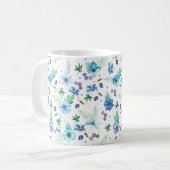 Blaue Rose Kaffeetasse (Vorderseite Links)