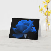 Blaue Rose Karte (Gelbe Blume)