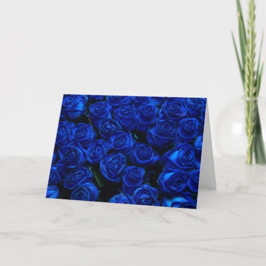 Blaue Rose Karte (Vorderseite)