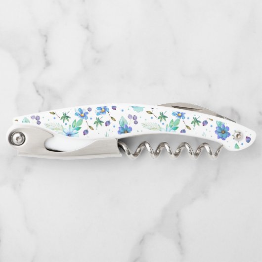 Blaue Rose Kellnermesser (Vorderseite)