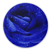 Blaue Rose Keramikknauf (Vorderseite)