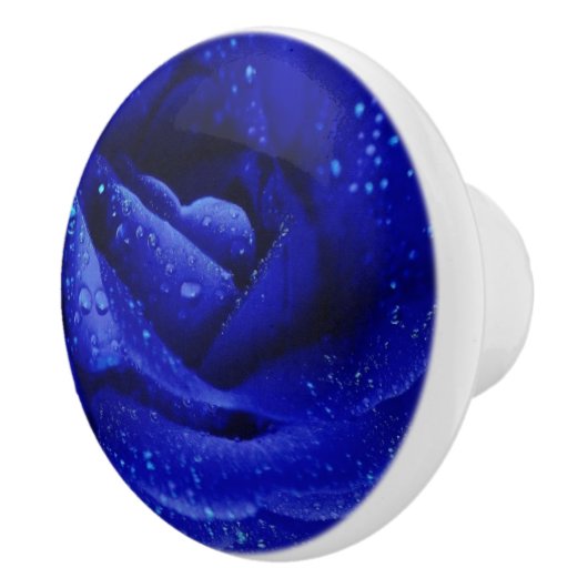Blaue Rose Keramikknauf (Rechts)