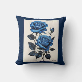 Blaue Rose Kissen