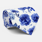 Blaue Rose Krawatte (Gerollt)