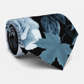 Blaue Rose Krawatte (Gerollt)