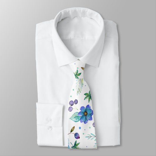 Blaue Rose Krawatte (Gebunden)