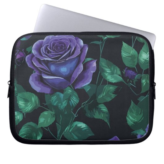 Blaue Rose Laptopschutzhülle (Vorderseite)