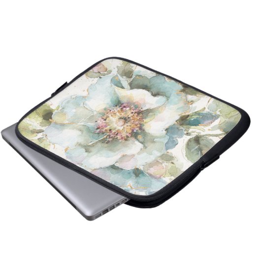 Blaue Rose Laptopschutzhülle (Vorne Knopf)