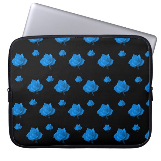 Blaue Rose Laptopschutzhülle (Vorderseite)