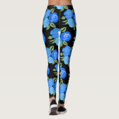 Blaue Rose Leggings (Rückseite)