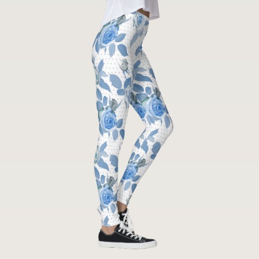 Blaue Rose Leggings (Rechts)