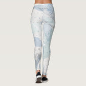 Blaue Rose Leggings (Rückseite)