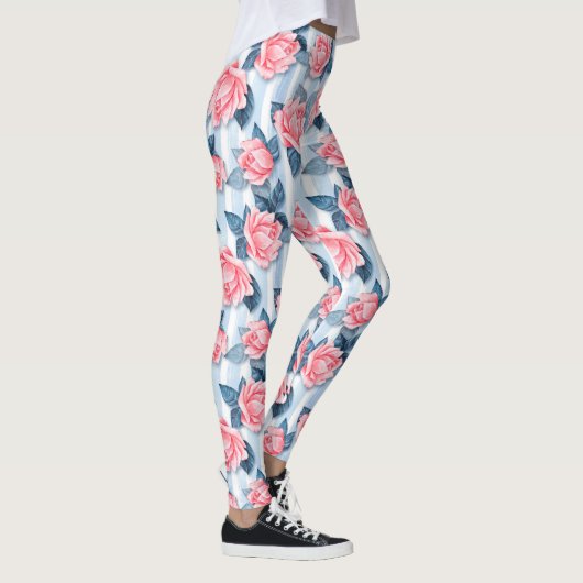 blaue Rose Leggings (Rechts)
