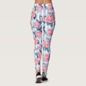 blaue Rose Leggings (Rückseite)