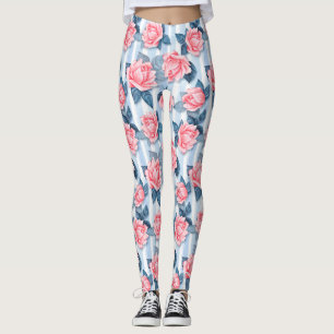blaue Rose Leggings