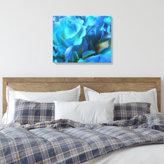 Blaue Rose Leinwanddruck (Insitu (Schlafzimmer))