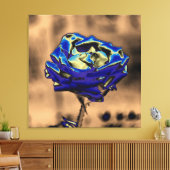 Blaue Rose Leinwanddruck (Insitu (Wohnzimmer))