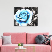 blaue Rose Leinwanddruck (Insitu (Wohnzimmer))