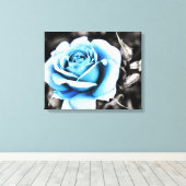 blaue Rose Leinwanddruck (Insitu (Holzboden))