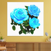 Blaue Rose Leinwanddruck (Insitu (Wohnzimmer))