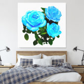 Blaue Rose Leinwanddruck (Insitu (Schlafzimmer))