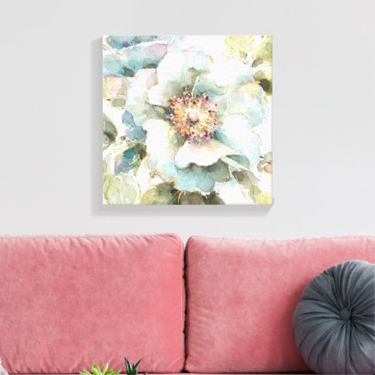 Blaue Rose Leinwanddruck (Insitu (Wohnzimmer))