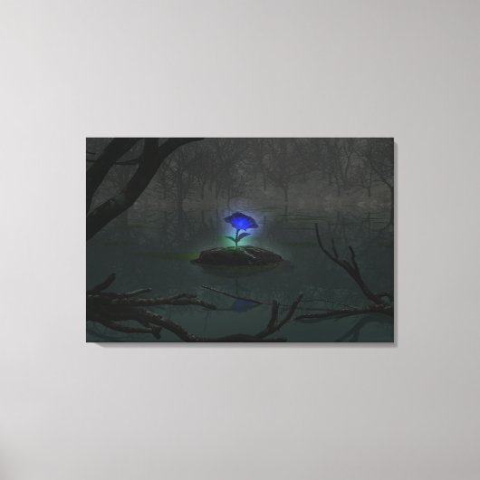 Blaue Rose Leinwanddruck (Vorderseite)