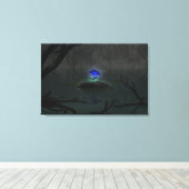 Blaue Rose Leinwanddruck (Insitu (Holzboden))