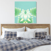 Blaue Rose Leinwanddruck (Insitu (Schlafzimmer))