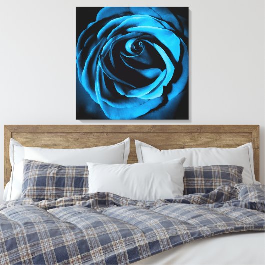 Blaue Rose Leinwanddruck (Insitu (Schlafzimmer))
