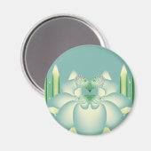 Blaue Rose Magnet (Vorderseite/Rückseite)