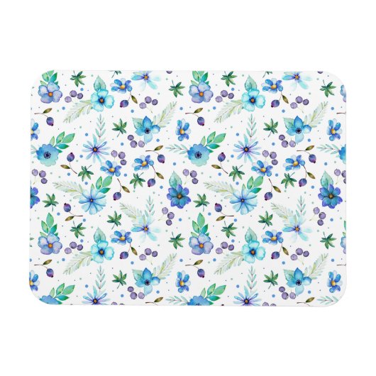 Blaue Rose Magnet (Horizontal)