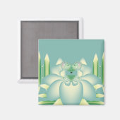Blaue Rose Magnet (Vorderseite/Rückseite)