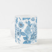 Blaue Rose Mattglastasse (Vorderseite Links)