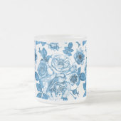 Blaue Rose Mattglastasse (Mittel)