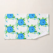 Blaue Rose mit Aquamarinen Badhandtuch Set (Handtuch)