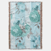 Blaue Rose mit Lace Decke (Vorderseite Vertikal)