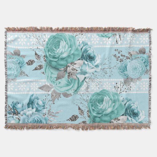 Blaue Rose mit Lace Decke (Vorderseite)