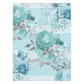 Blaue Rose mit Lace Tischdecke (Vorderseite)