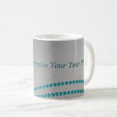 Blaue Rose mit Perlen Kaffee Tasse - Text anpassen (VorderseiteRechts)