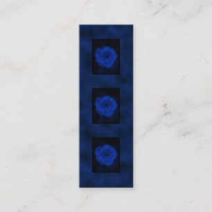 Blaue Rose. Mit Schwarzem und tief Blau Mini Visitenkarte