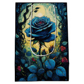 Blaue Rose Mittlere Geschenktüte (Rückseite)